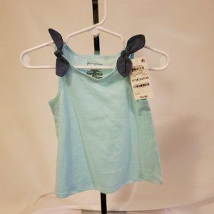 Tank & pants set, bow embellishments, Aqua & Navy 12-Months (First Impressions)